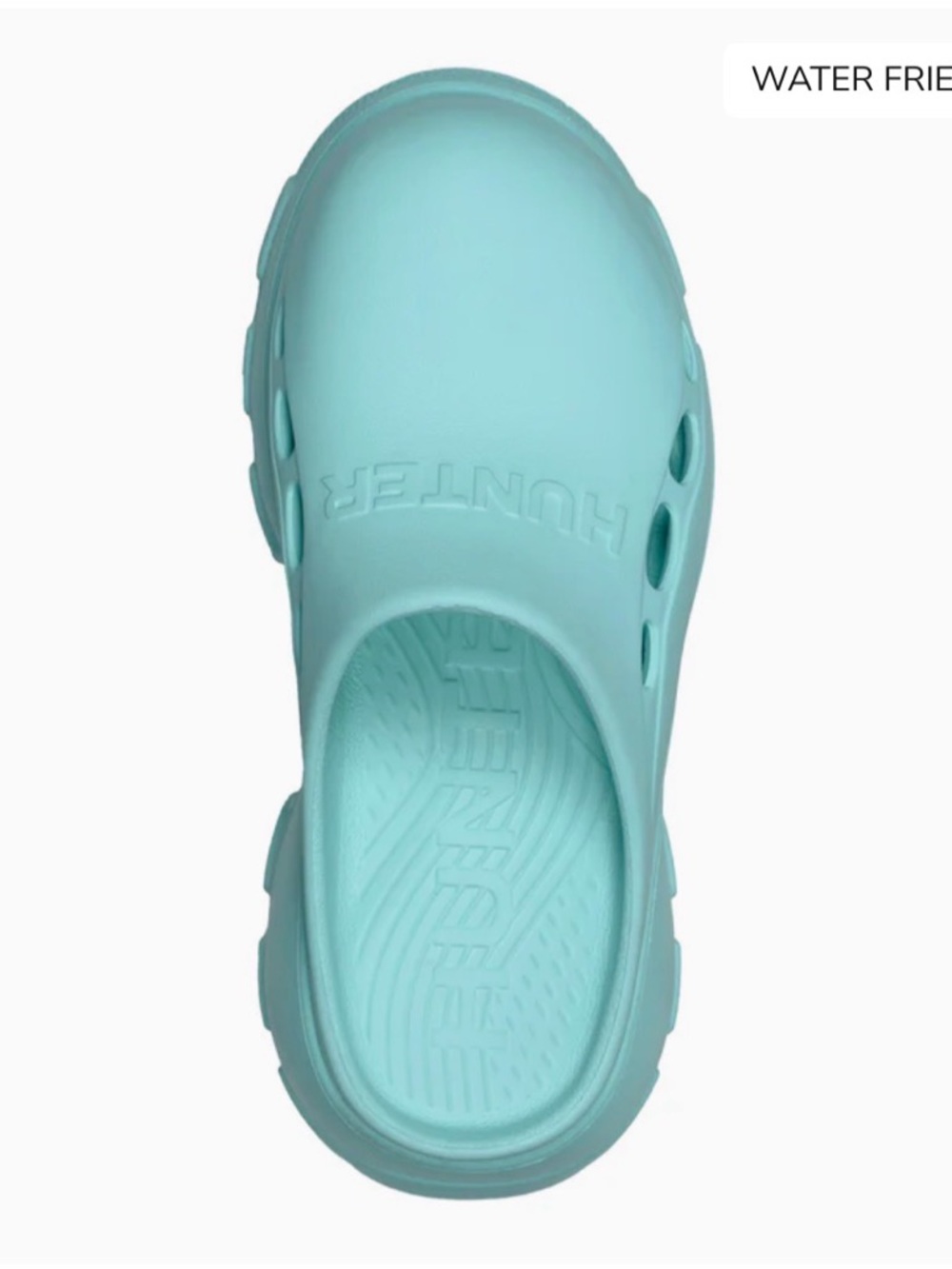 Hunter Aqua Blue Platform Clog Mules - Picture 3 of 14